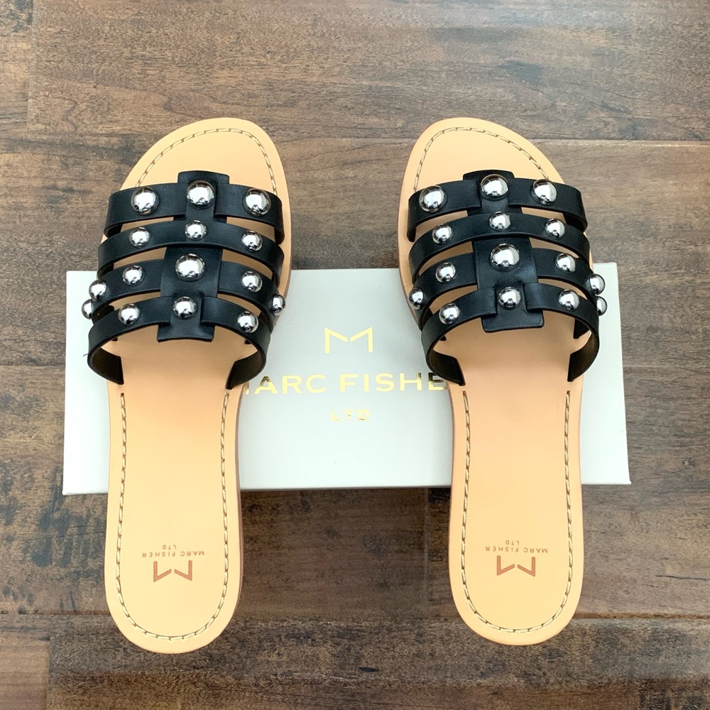 Marc Fisher LTD Pava Slide Sandals,‎ New with Box!